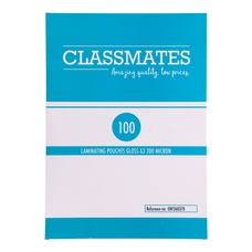 Classmates Gloss Laminating Pouches (200 Micron) - A3 - Box of 100